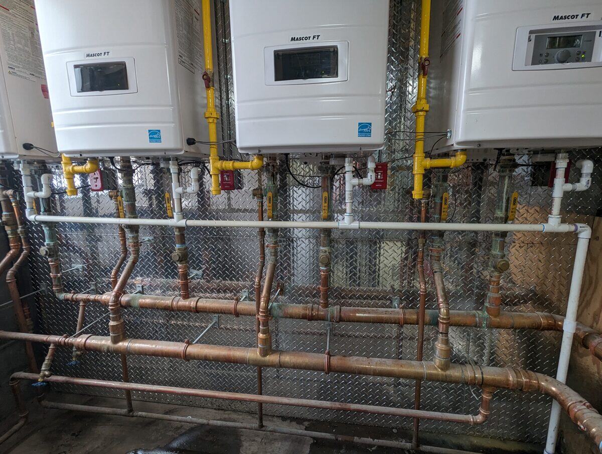 High-efficiency wall-hung boiler system installation — Orange County NY
