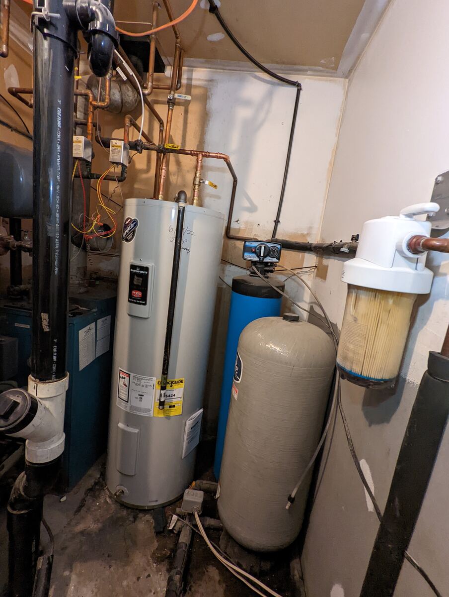Water heater installation alongside whole-home water filtration — Orange County NY
